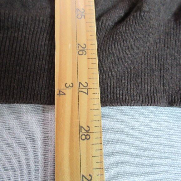 Luciano Natazzi Sweater Mens Size 3XL Brown 1/4 Button Mock Neck Pullover Preppy - Picture 6 of 11
